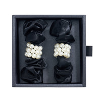 Blissy Petite Pearl Scrunchies - Black