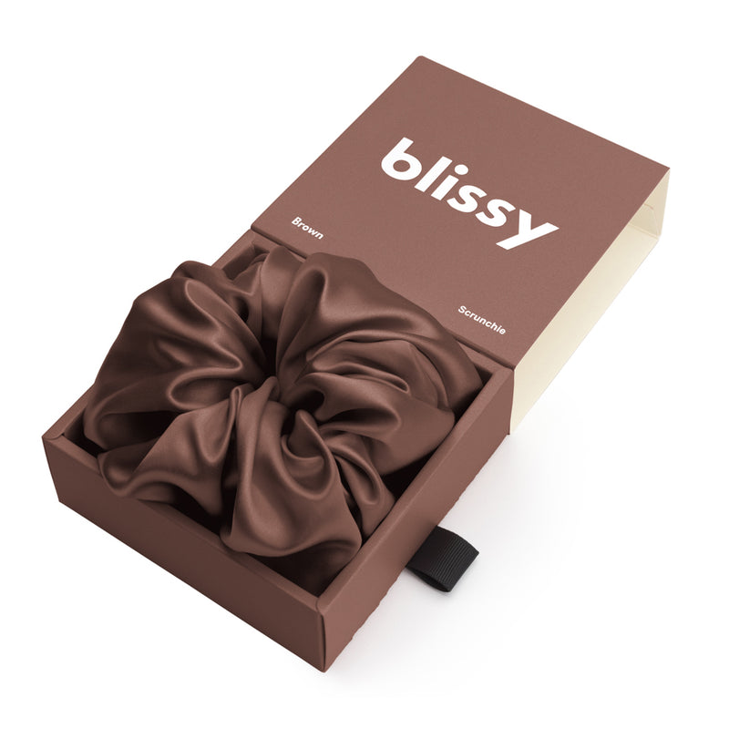 Blissy Oversized Scrunchie - Chocolate