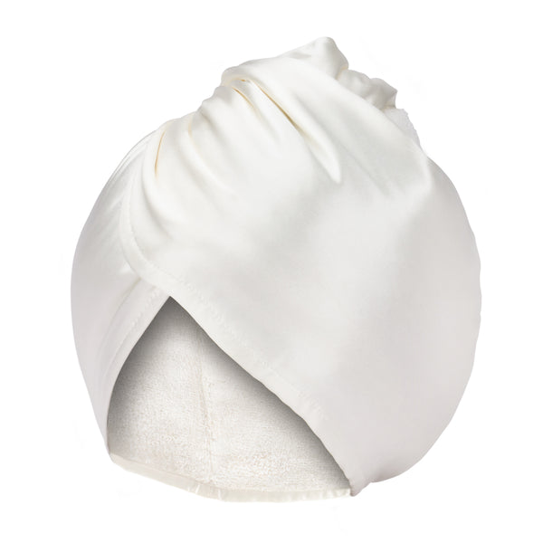 Blissy White Reversible Towel – 22 Momme Mulberry Silk, 100% Silk
