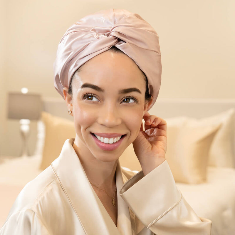 Blissy Bonnet - Pink - Pink Mulberry Silk Blissy Bonnet – Blissy