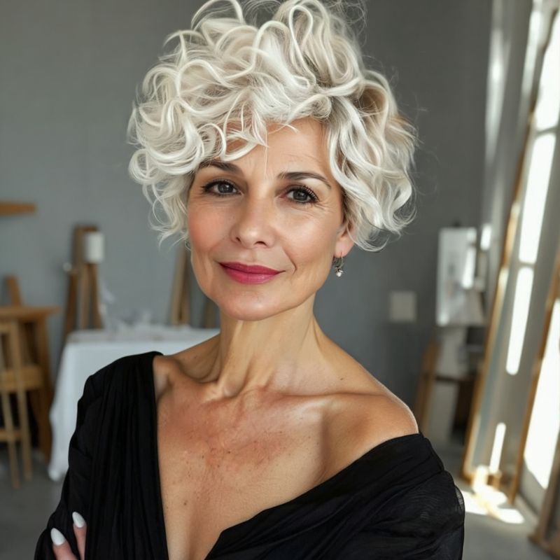 older short hairstyles for fine hair over 60