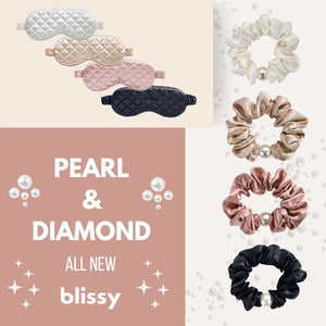 Why You’ll Love Blissy’s New Diamond Quilted Sleep Mask and Pearl Scrunchies