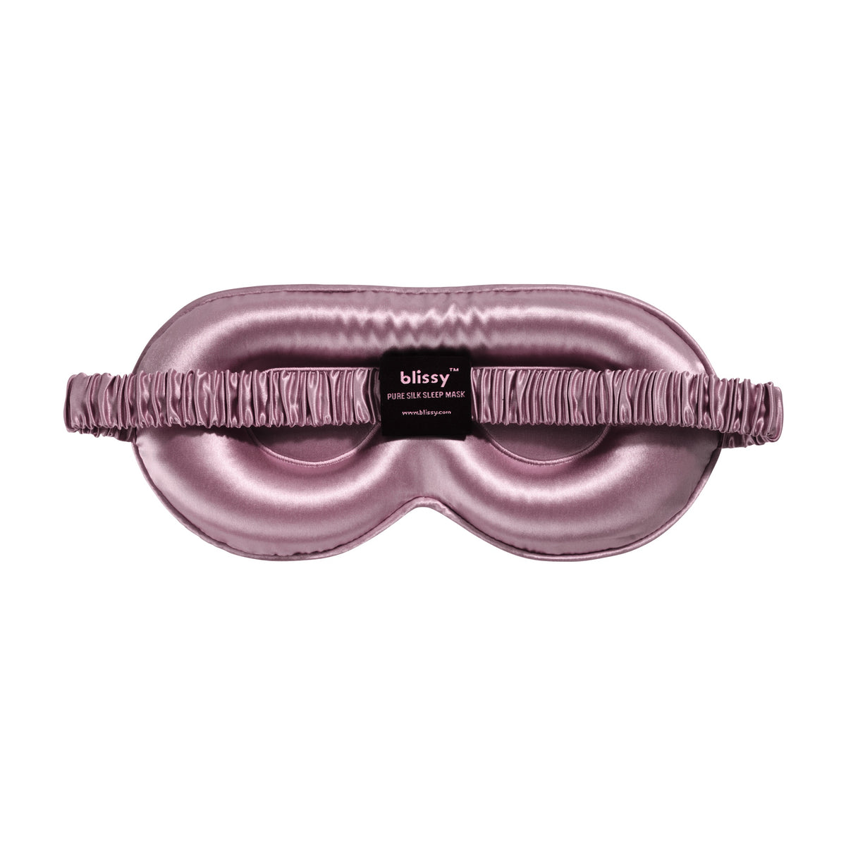 Blissy Plum Silk Sleep Mask Detail –