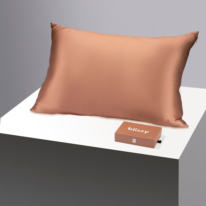 Pillowcase - Cinnamon - Standard - Blissy Standard Cinnamon Pillowcase – 22 Momme Mulberry Silk, 100% Silk