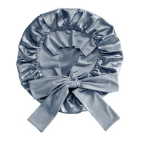 Ash Blue Blissy Bow Bonnet – Blissy Premium Silk