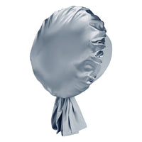 Blissy Ash Blue Silk Blissy Bow Bonnet Detail –