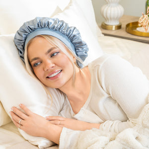 Blissy Halo Bonnet - Ash blue