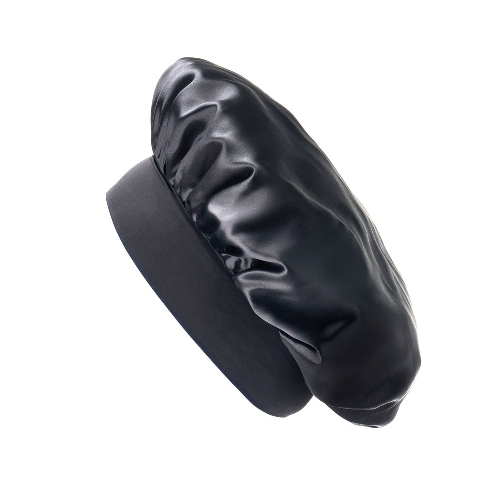 Black Blissy Halo Bonnet – Blissy Premium Silk