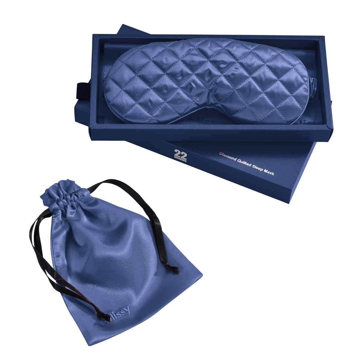 Blue Mulberry Silk Sleep Mask – Blissy
