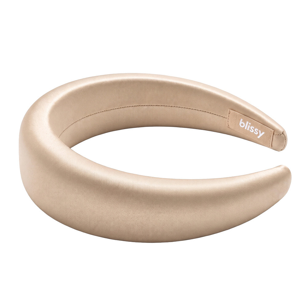 Blissy Champagne Hoop Headband – 22 Momme Mulberry Silk, 100% Silk
