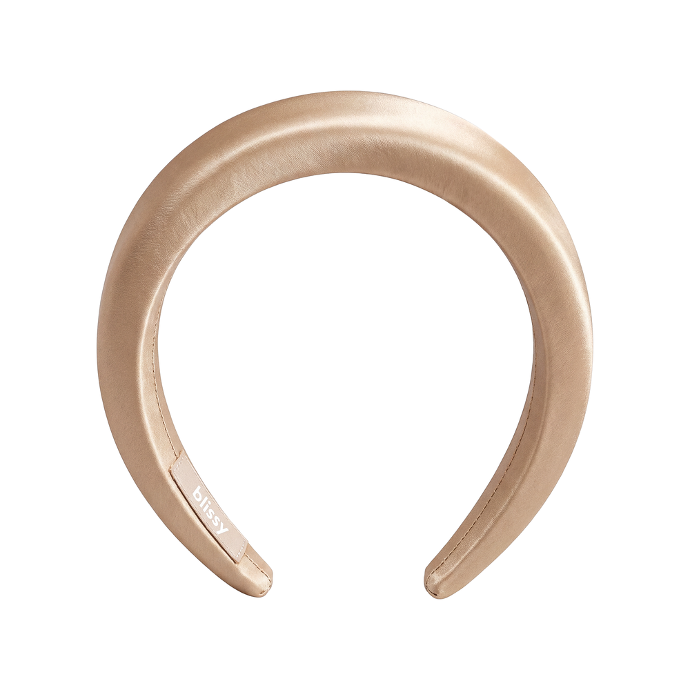 Blissy Champagne Hoop Headband – 22 Momme Mulberry Silk, 100% Silk