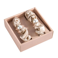 Blissy Pearl Scrunchies - Champagne