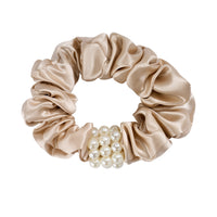 Blissy Petite Pearl Scrunchies - Champagne