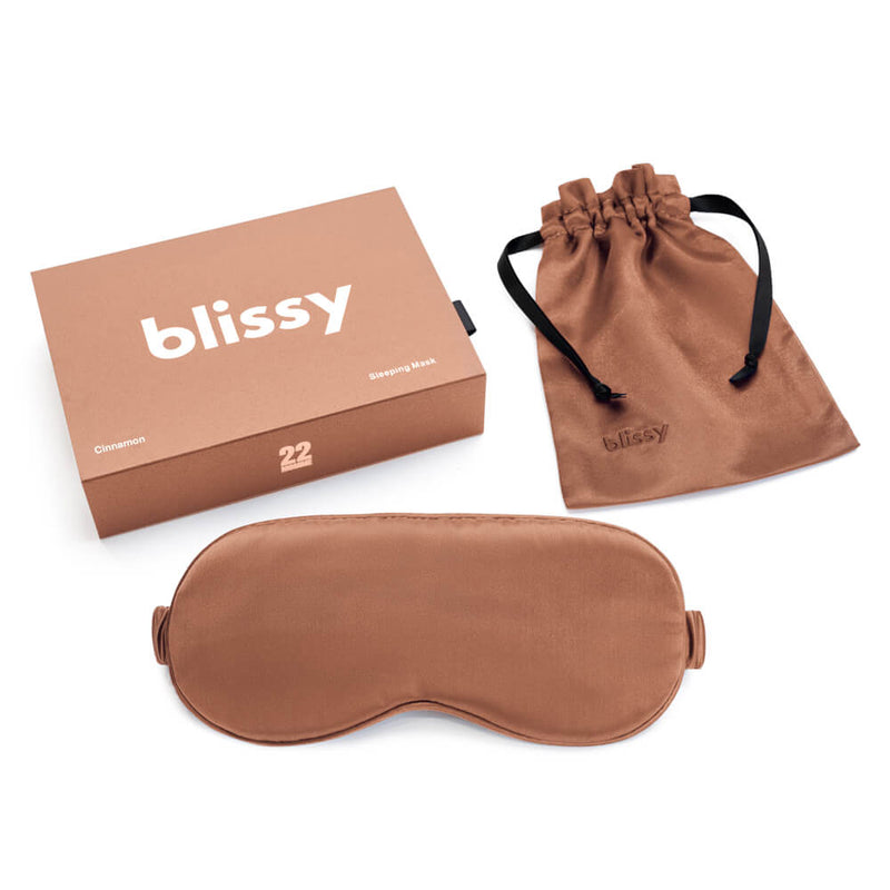 Sleep Mask - Cinnamon - Blissy Cinnamon Sleep Mask – 22 Momme Mulberry Silk, 100% Silk