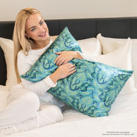 Pillowcase - White Lotus - Emerald Jungle - Queen