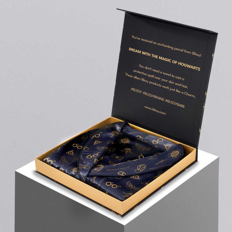 Classic Robe - Harry Potter™ Wizarding World Icons - Blissy Harry Potter™ Wizarding World Icons Classic Robe – 22 Momme Mulberry Silk, 100% Silk