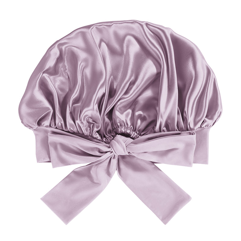 Blissy Lavender Silk Blissy Bow Bonnet Detail –