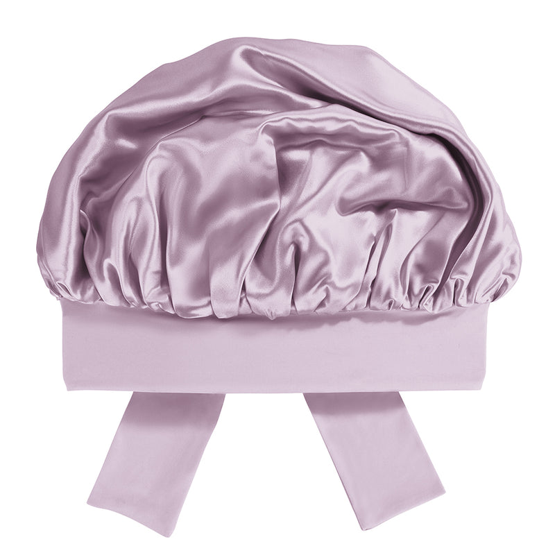 Blissy Mulberry Silk Blissy Bow Bonnet – Lavender