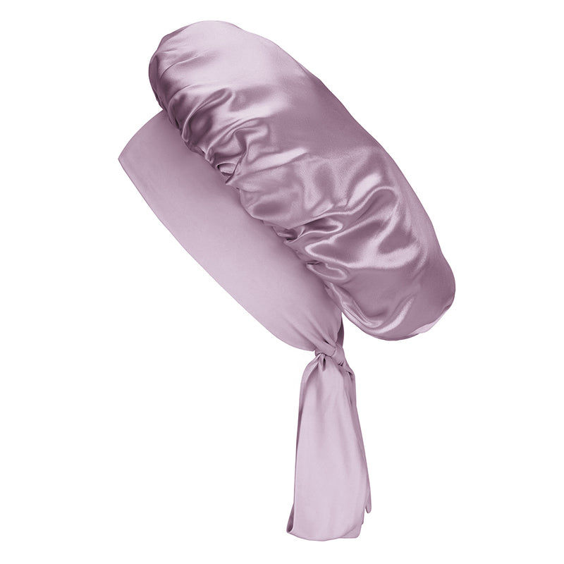 Lavender Mulberry Silk Blissy Bow Bonnet – Blissy