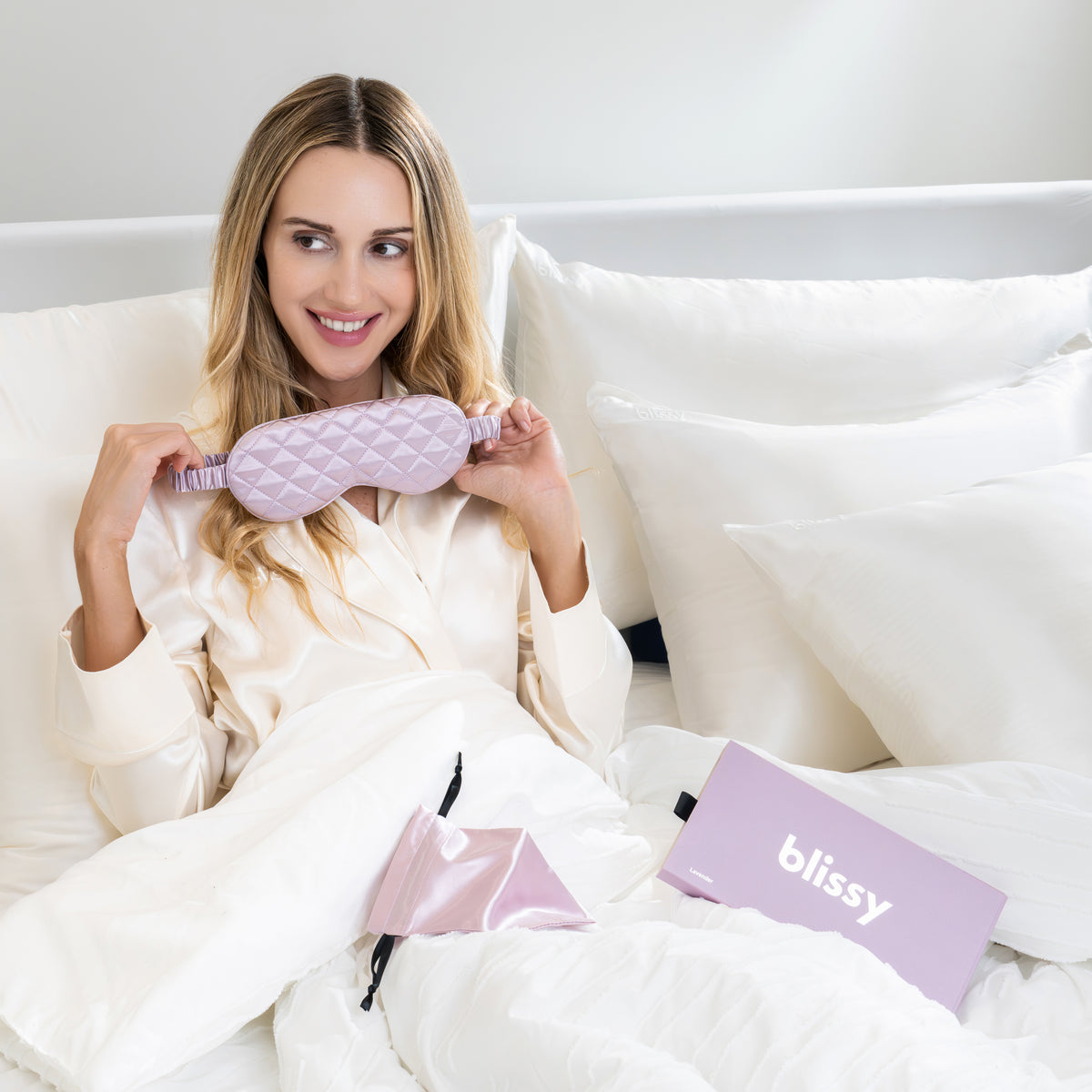 Blissy Mulberry Silk Sleep Mask – Lavender