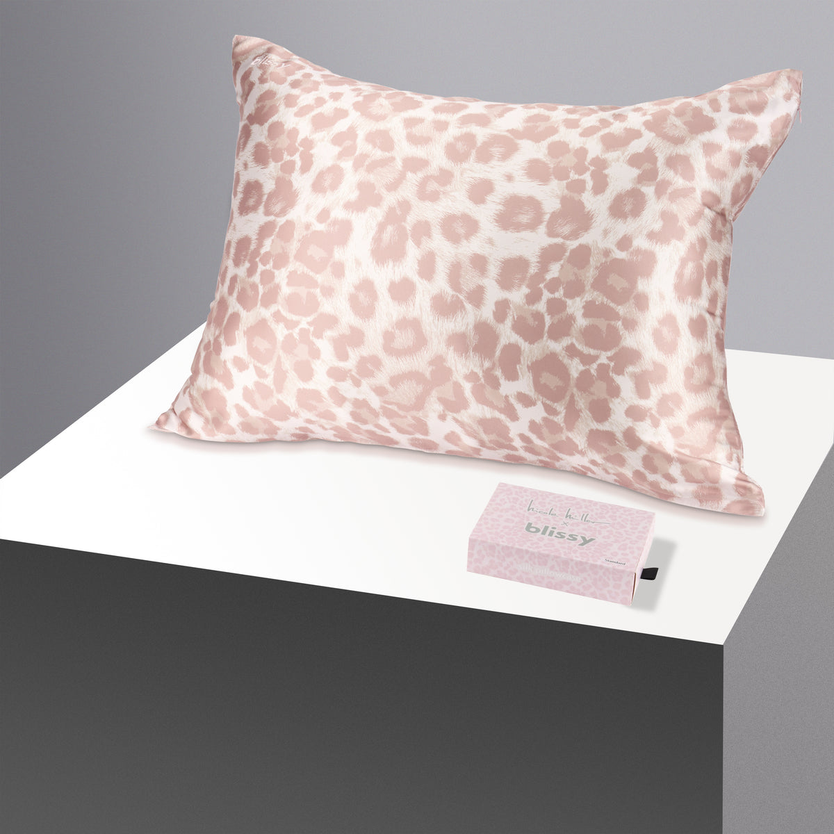 Blissy Standard Mauve Cheetah Pillowcase – 22 Momme Mulberry Silk, 100% Silk