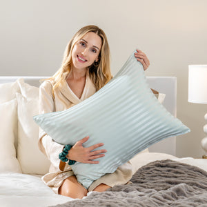 Pillowcase - Mint Striped - Queen