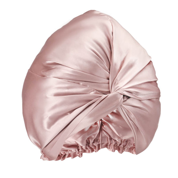 Blissy Large Pink Blissy Bonnet – 22 Momme Mulberry Silk, 100% Silk