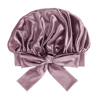 Blissy Mulberry Silk Blissy Bow Bonnet – Plum