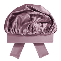 Plum Blissy Bow Bonnet – Blissy Premium Silk