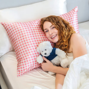 Pillowcase - Rose Gingham - Standard