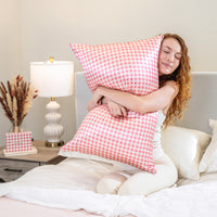 Pillowcase - Rose Gingham - Standard