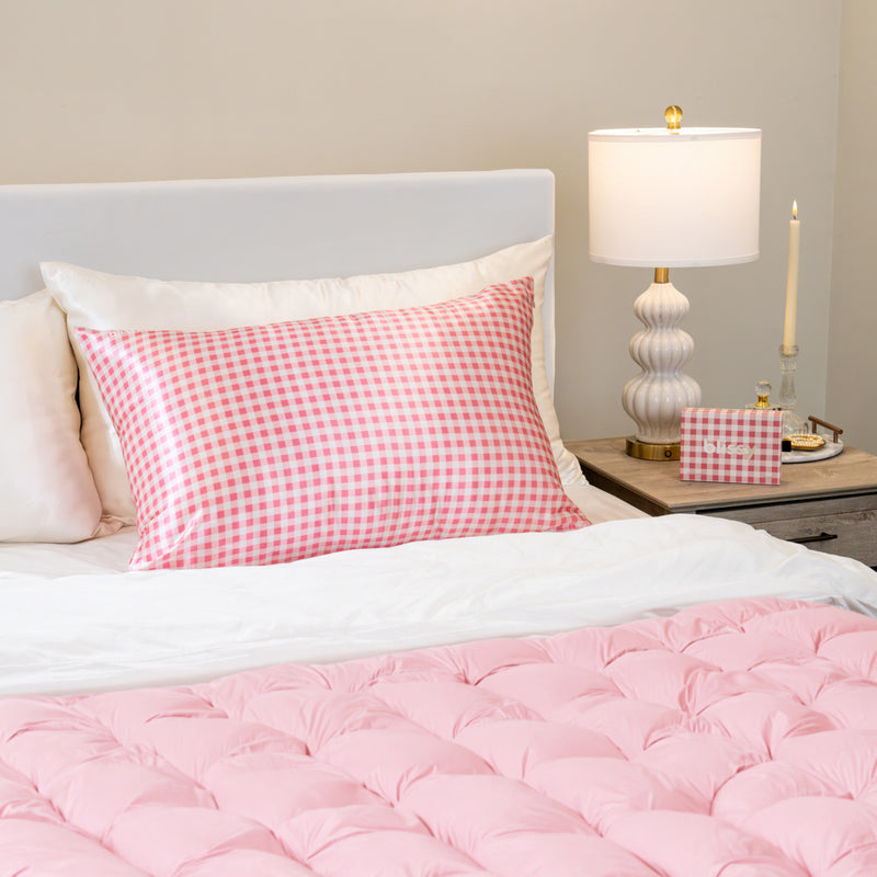 Pillowcase - Rose Gingham - Standard