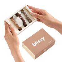Blissy Skinny Scrunchies - Taupe, Cinnamon, Brown