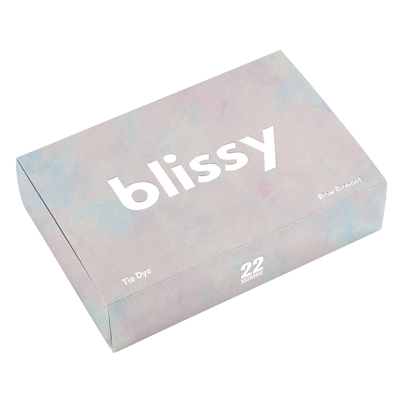 Blissy Tie Dye Silk Blissy Bow Bonnet Detail –