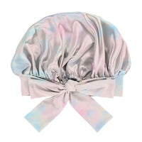 Blissy Tie Dye Blissy Bow Bonnet Lifestyle – Mulberry Silk