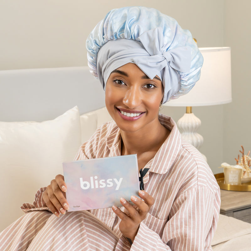 Tie Dye Blissy Bow Bonnet – Blissy Premium Silk