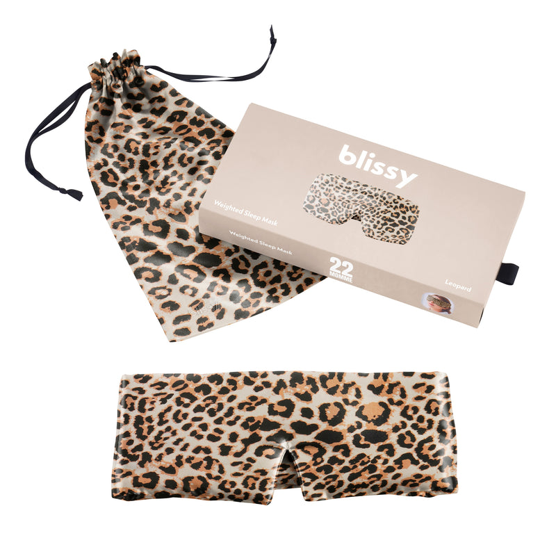 Sleep Mask - Leopard - Weighted