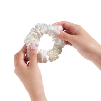 Blissy Petite Pearl Scrunchies - White