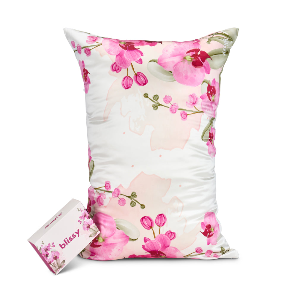 Blissy Zodiac Flower Silk Pillowcase Detail – Standard