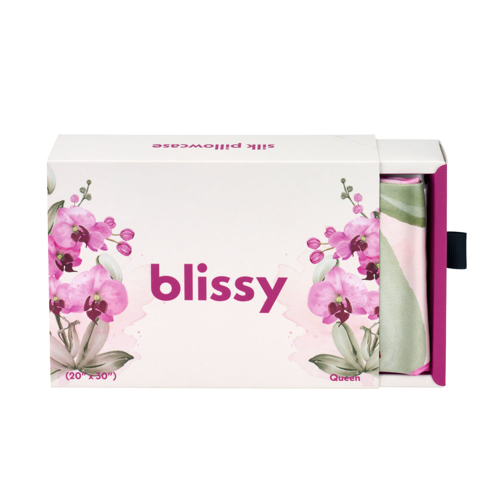 Blissy Zodiac Flower Silk Pillowcase Detail – Standard