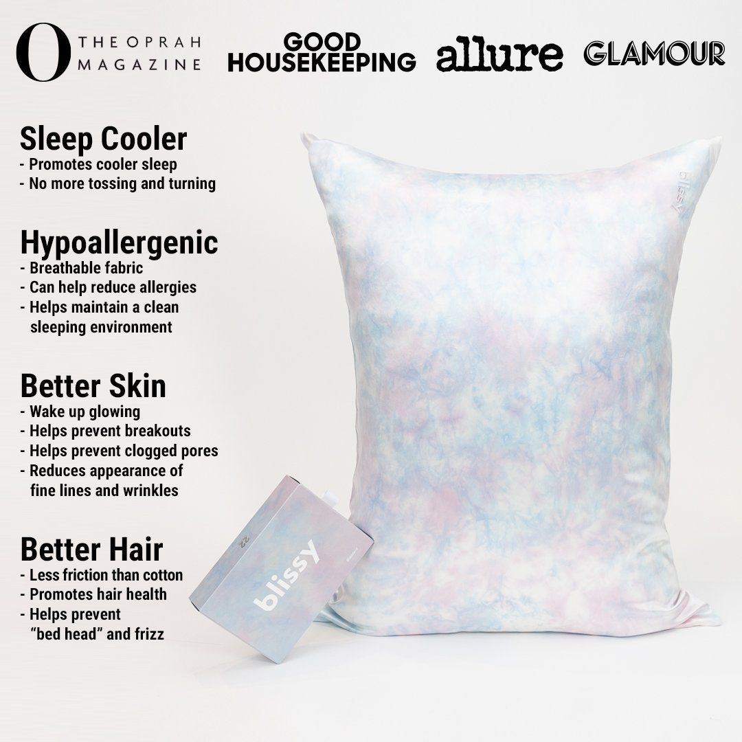 Tie-Dye Mulberry Silk Pillowcase – Blissy King