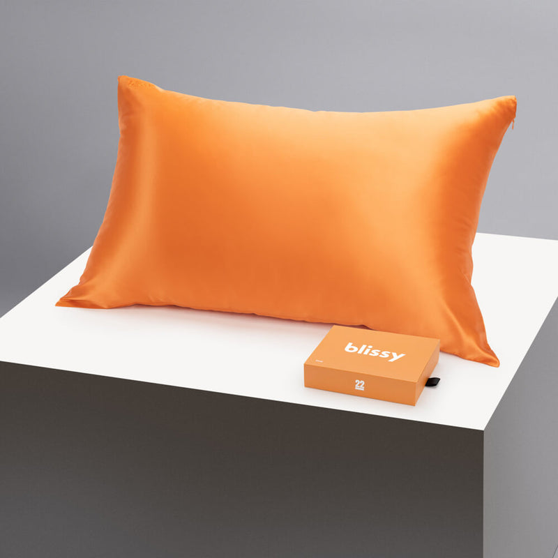 Pillowcase - Coral - Standard - Blissy Standard Coral Pillowcase – 22 Momme Mulberry Silk, 100% Silk