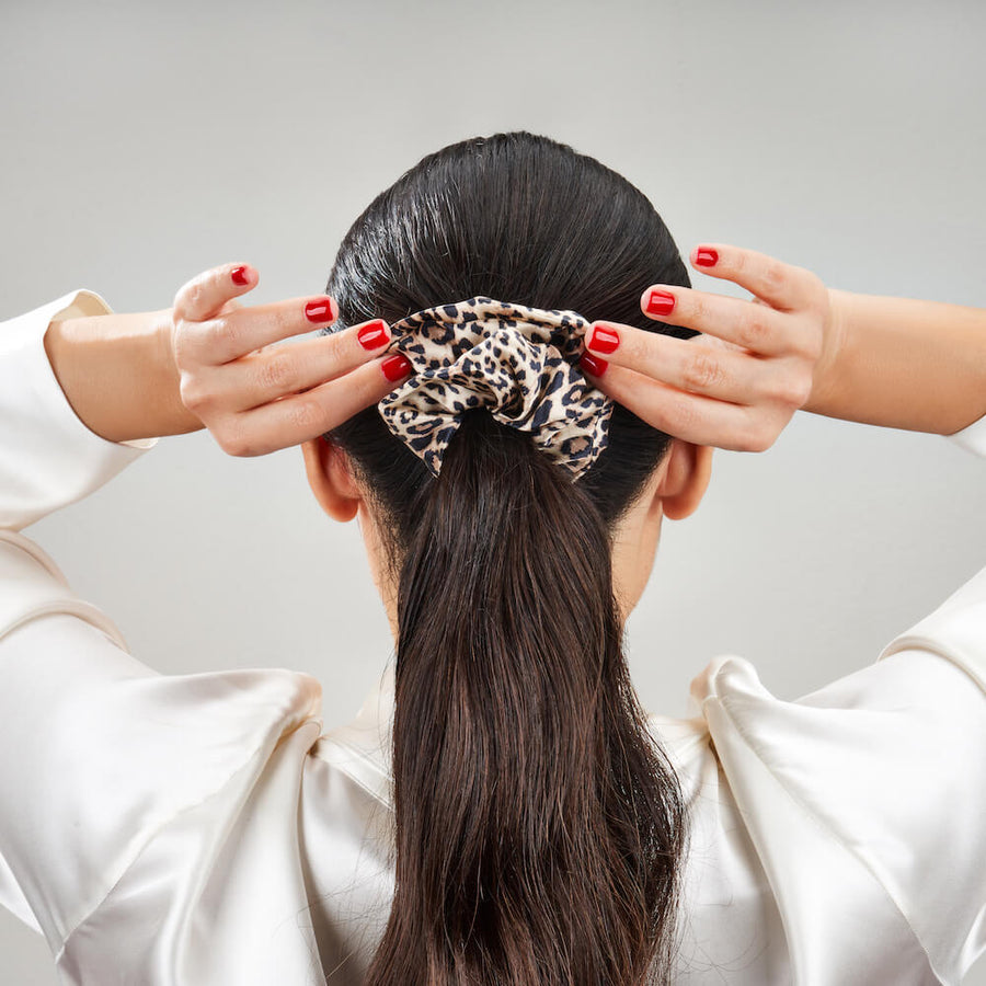 Blissy Mulberry Silk Blissy Scrunchies – Leopard