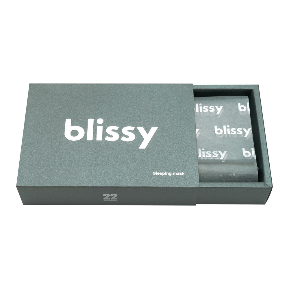 Blissy Matcha Silk Sleep Mask Detail –
