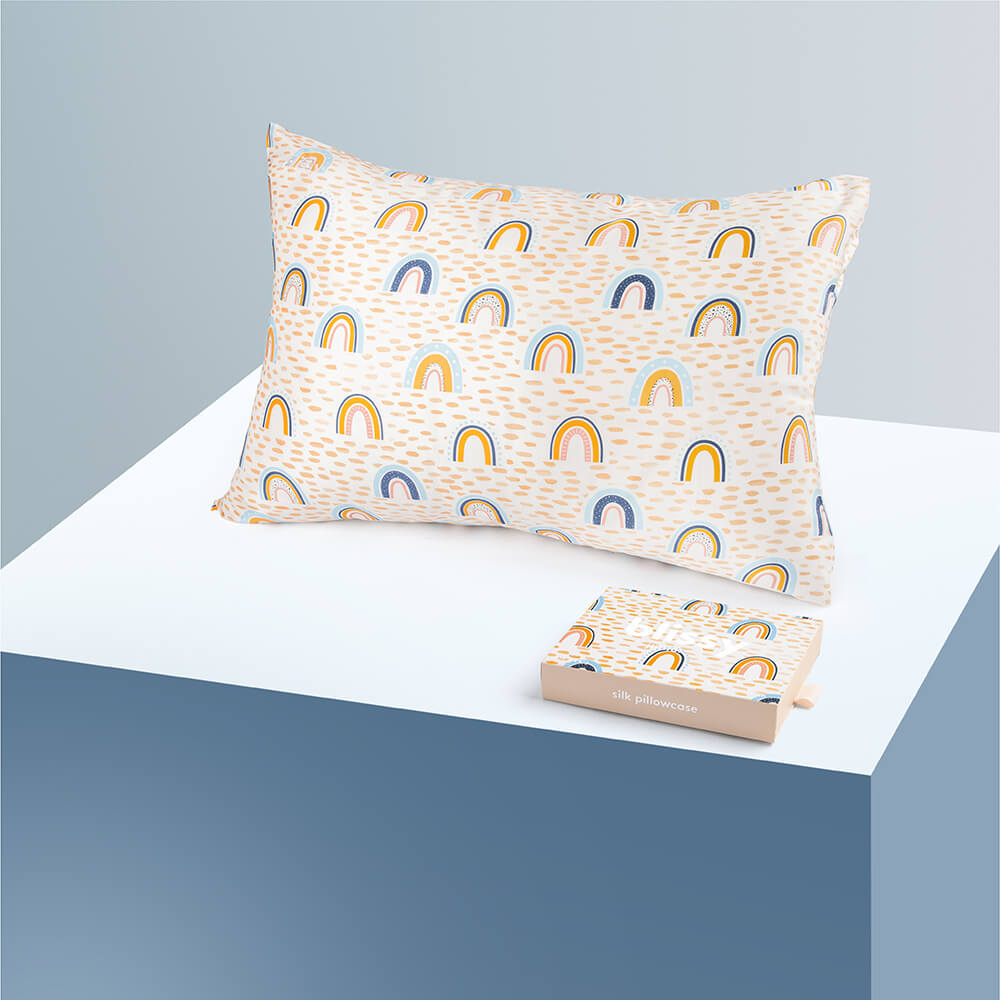 Blissy Rainbow Pillowcase – 22 Momme Mulberry Silk, 100% Silk