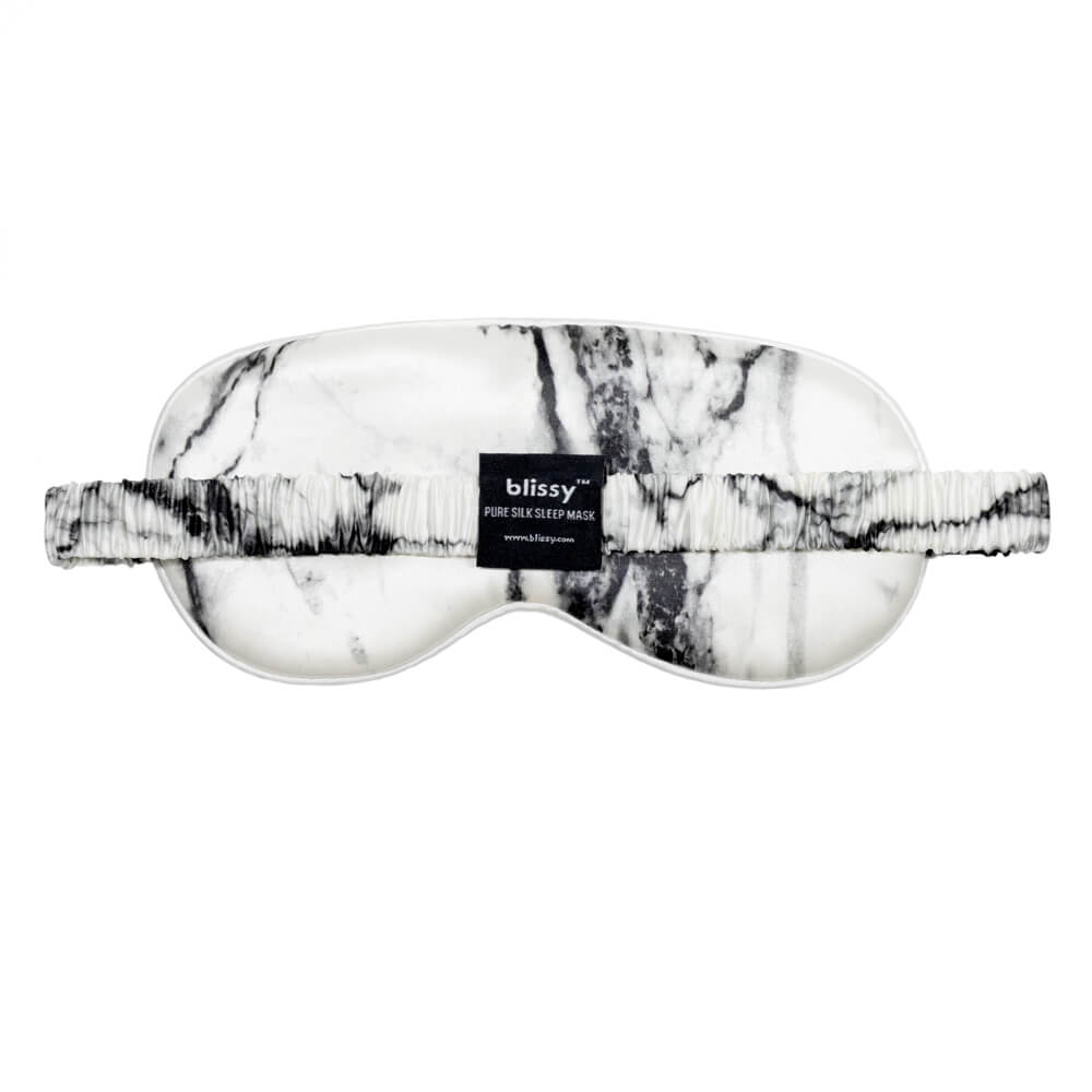 Blissy Mulberry Silk Sleep Mask – Light Marble