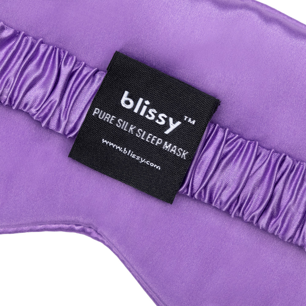Blissy Orchid Silk Sleep Mask Detail –
