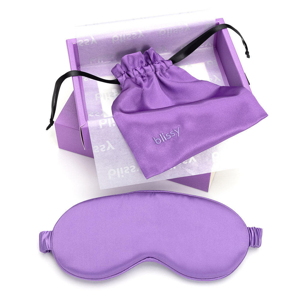 Orchid Sleep Mask Close-Up – Blissy 22 Momme Silk