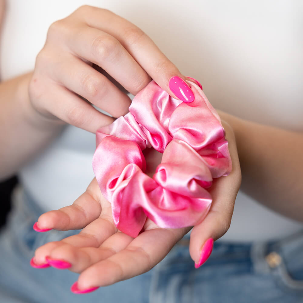 Pink Tie-Dye Blissy Scrunchies – Blissy Premium Silk