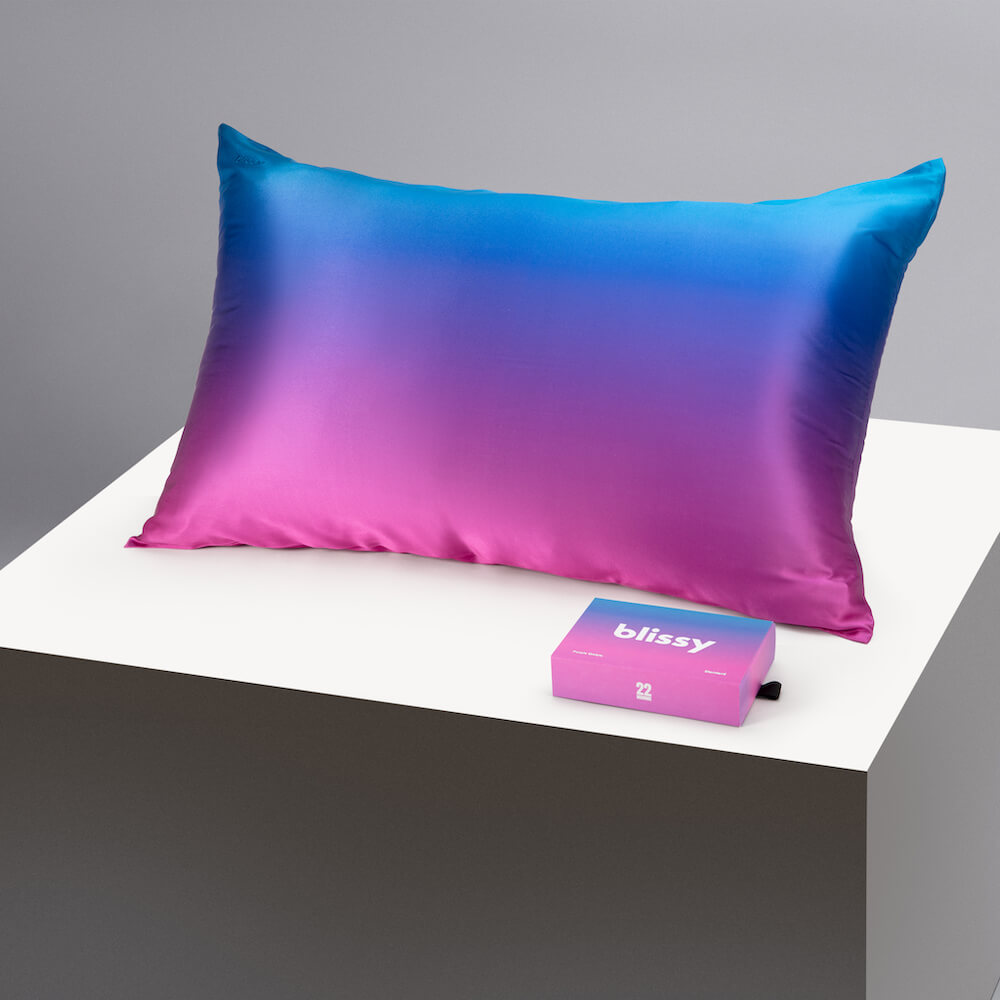 Blissy Standard Purple Ombre Pillowcase – 22 Momme Mulberry Silk, 100% Silk